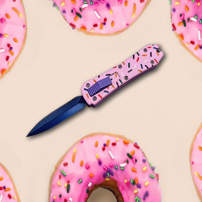 71233cad549fdd7e5a1b2d8e3dde641.jpg MINI Switchblade Flick Knife Dessert Warrior OTF Messer – Bild 1