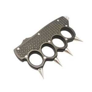 5,25 Zoll OTF Top MASCHINIERTES KNUCKLE TRENCH AUTOMATISCHES MESSER MATTSCHWARZ – Bild 4