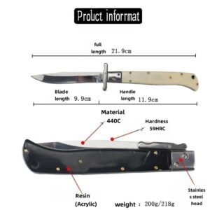 AKC Mafia Klappmesser -440C Harzgriff Klappmesser – Bild 3