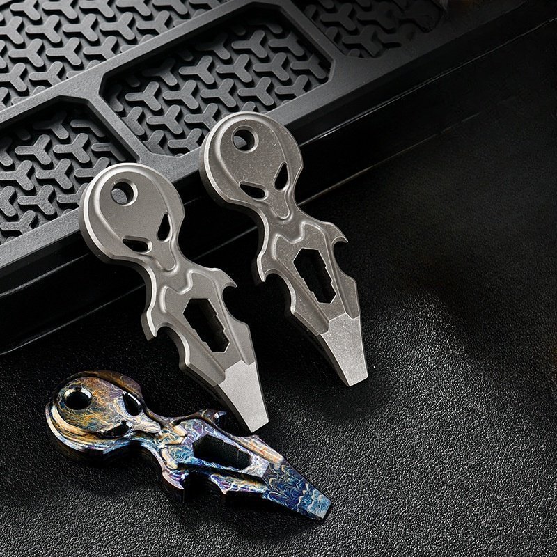 01-1.jpg Titanium alloy bottle opener multifunctional mini pry bar titanium alloy finger tiger single finger,schlagring – Bild 1