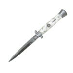9 Zoll Springmesser Perlweiß STILETTO Messer