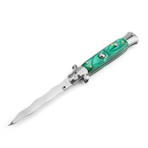 8,75 Zoll italienisches Stiletto Switch Kris Blade Fickmesser Grn