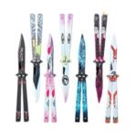 Ungeschrftes Butterfly-bungsmesser, Farb-Butterfly-Messer, Outdoor-Multifunktions-Klappmesser, Schaukel,Butterfly trainer