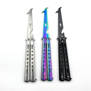 Ganzstahl-Multifunktions-Butterfly-Swing-Messer, ungeschrftes Klapp-bungsmesser,Butterfly trainer